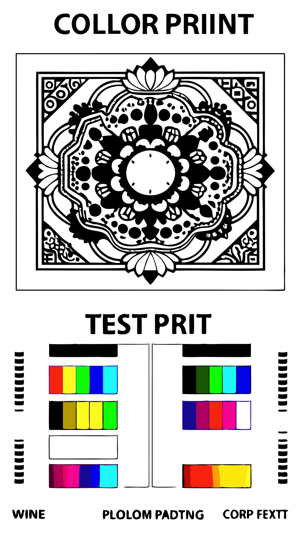 Impresión de prueba de página de color